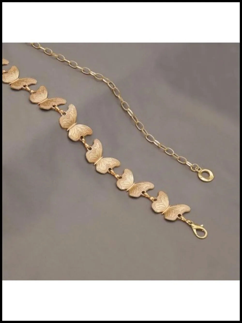 Alloy Waist Chain Belt Adjustable Link Belly Belt for Jeans Dress